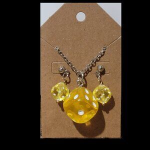 Yellow Dice Jewelry Set